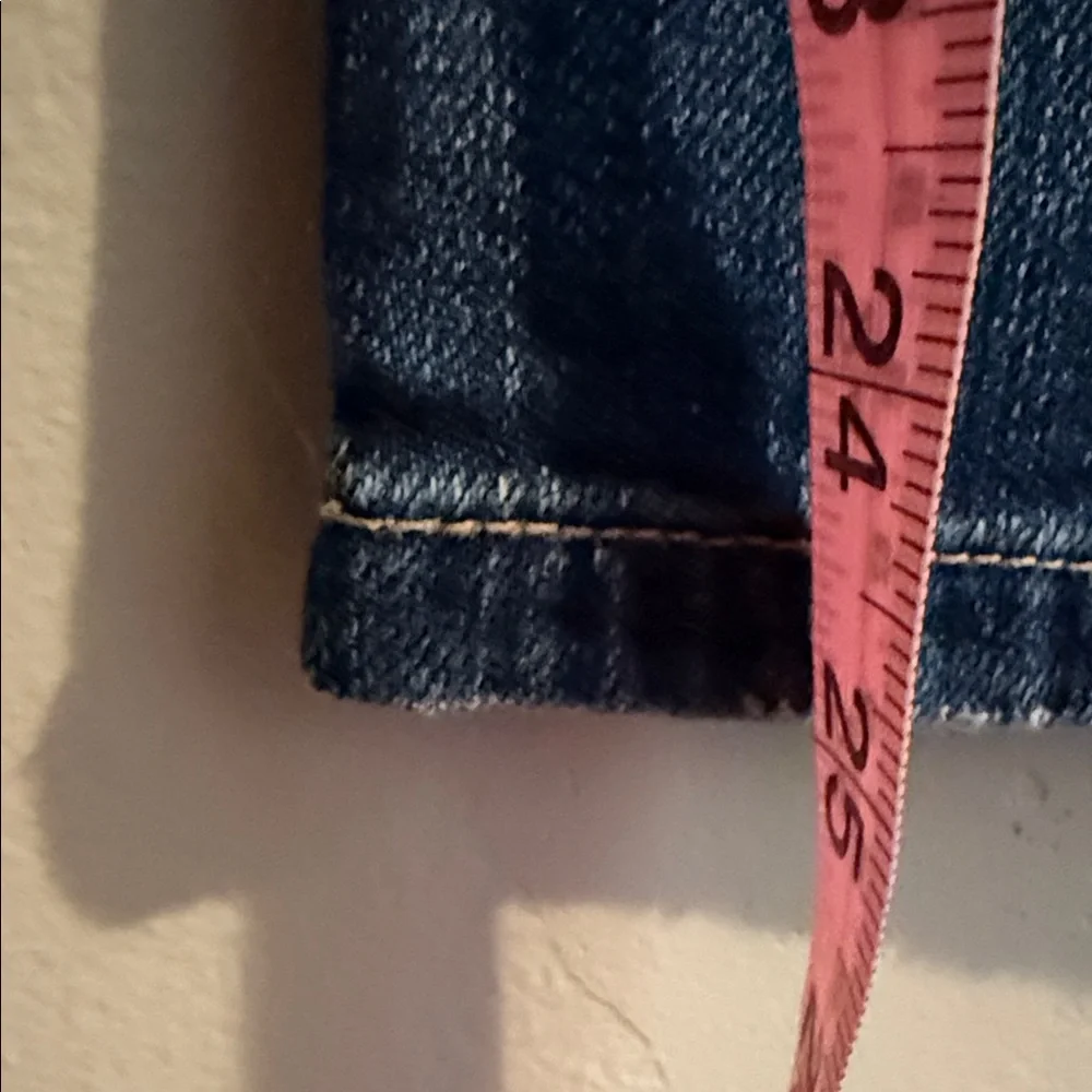 Current/Elliott The Boyfriend Dark Blue Straight Jeans Woman 27 - Picture 6 of 10